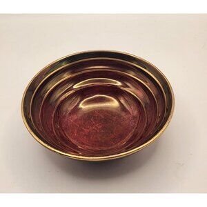 Carlton Ware Rouge Royale Bowl Art Deco Gold Trim, England